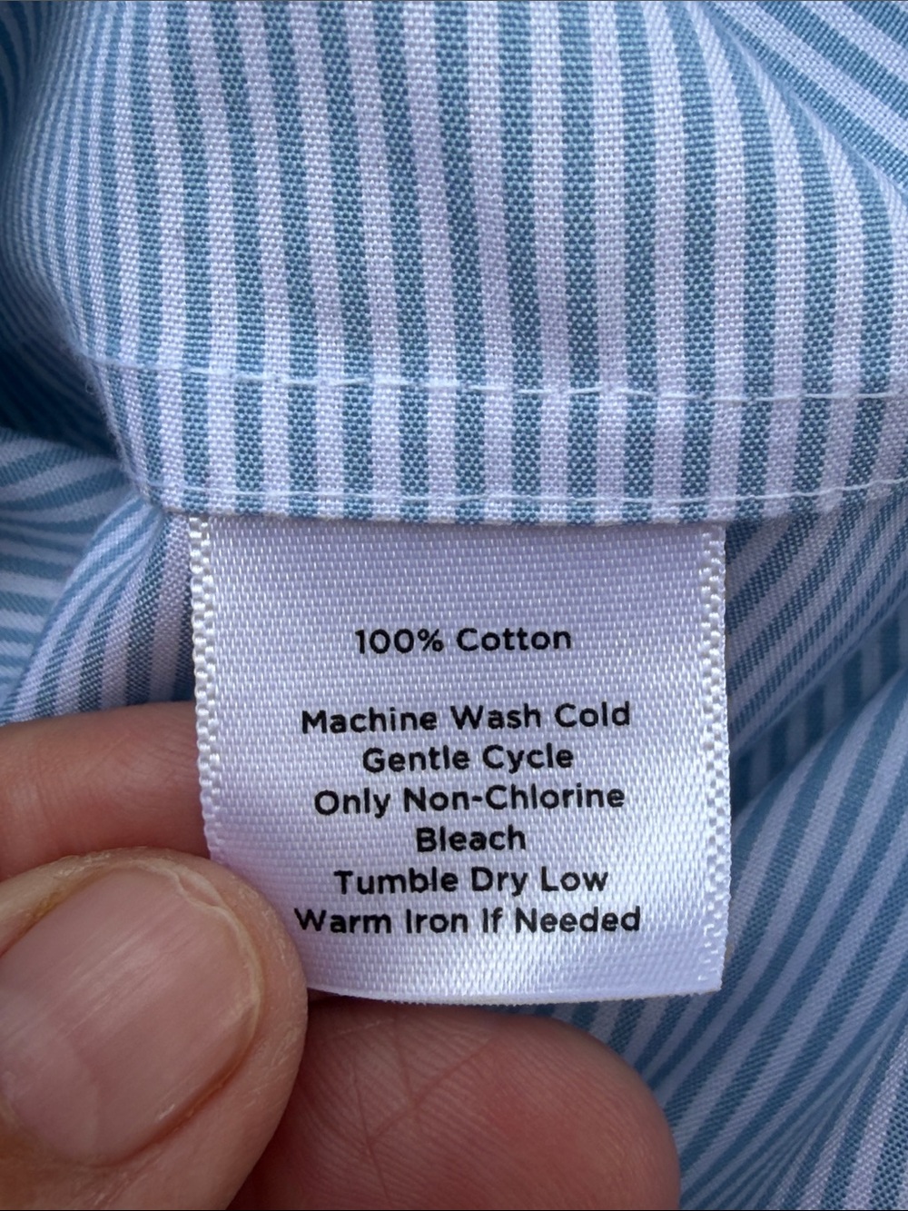 Talbots /Sleeveless Blue Stripe Collared Button-Front Top…200A - Picture 9 of 10